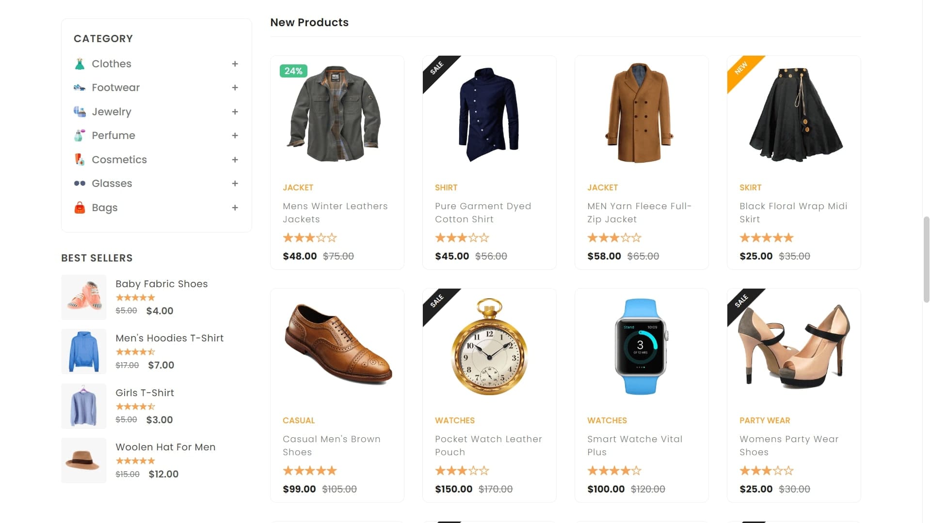 E-commerce Website Using HTML, CSS, and JavaScript