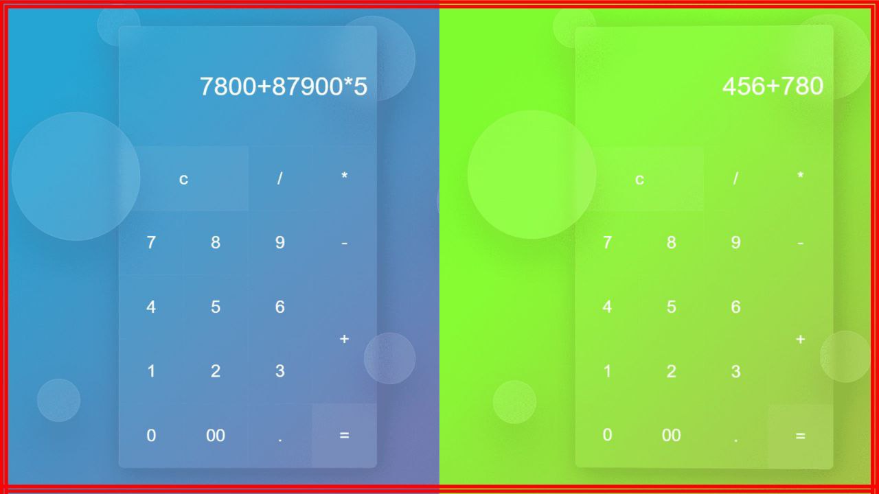 Animated Glassmorphism Calculator