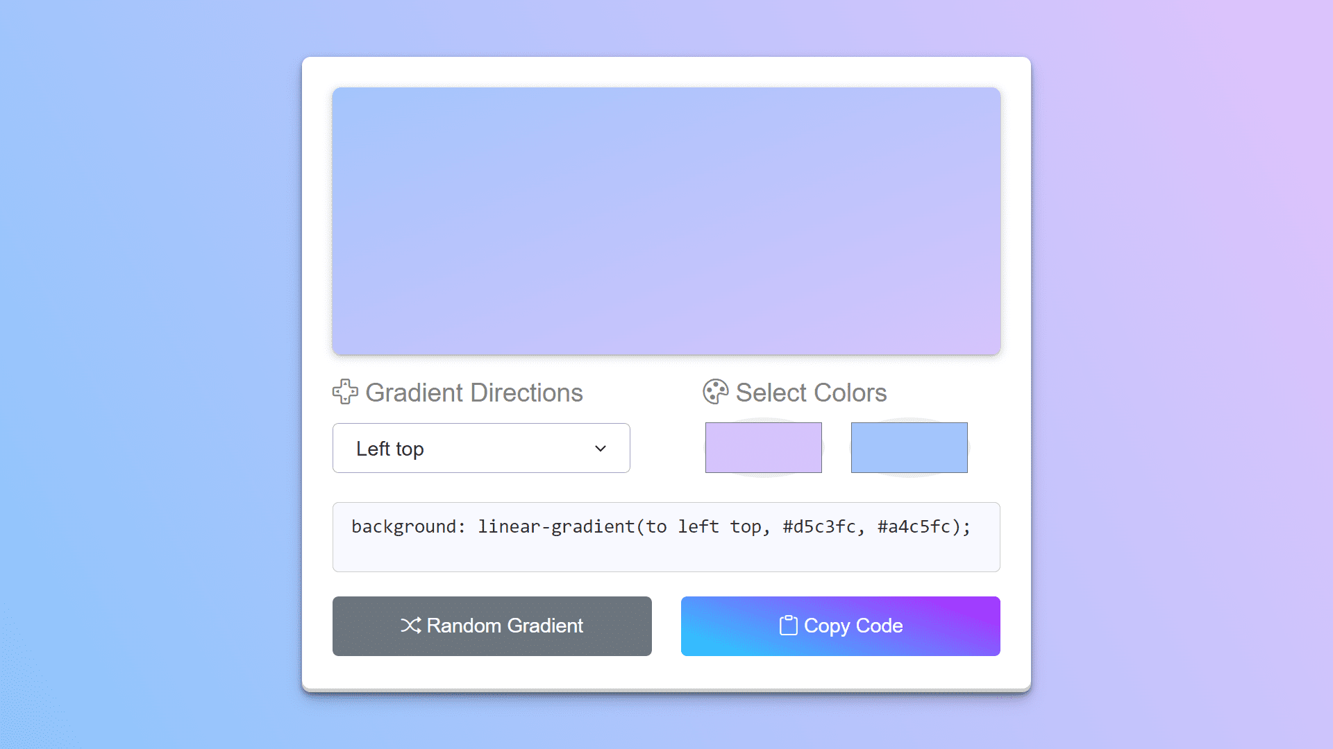 JavaScript Linear Gradient Colors Generator - ByteWebster