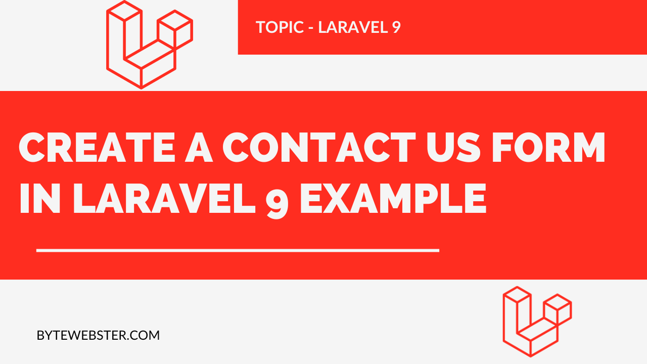 contact us form in laravel 9